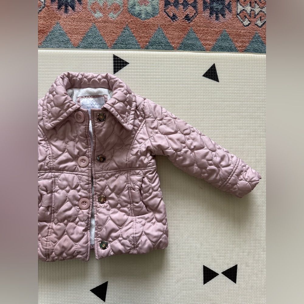 Maya Ray|Baby girl,toddler Quilted Pink Jacket•••blush rose,size 2T SUPER COZY - Picture 3 of 10